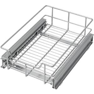 Pull Out Cabinet Organizer 11" W X 22" D, Slide Out Drawers For kitchen organizers and storage, Pull Out Drawers For Cabinets Capacity Heavy Duty Caddy, Cabinet Shelves Chrome-Plated, Bathroom Pantry (11W x 22D, 1 Tier)