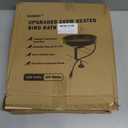 Daoeny Heated Bird Baths for Outdoors, Upgraded 100W Thermostatically Controlled Heated Bird Bath for Deck Railing, Heated Bird Bath for Outside Winter Garden Yard Patio Decor (Blue)