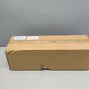 White 18 Inch Plastic Wrap Dispenser with Slide Cutter & Roller, Heavy Duty Bamboo Commercial Film Wrap Holder for 3000ft Food Service Cling Film, 1000ft Foil, Butcher/Freezer/Kraft Paper