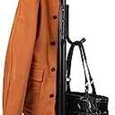 Mind Reader Freestanding Coat Rack, Multi-Tier Organizer for Office and Entryway, Metal, Black