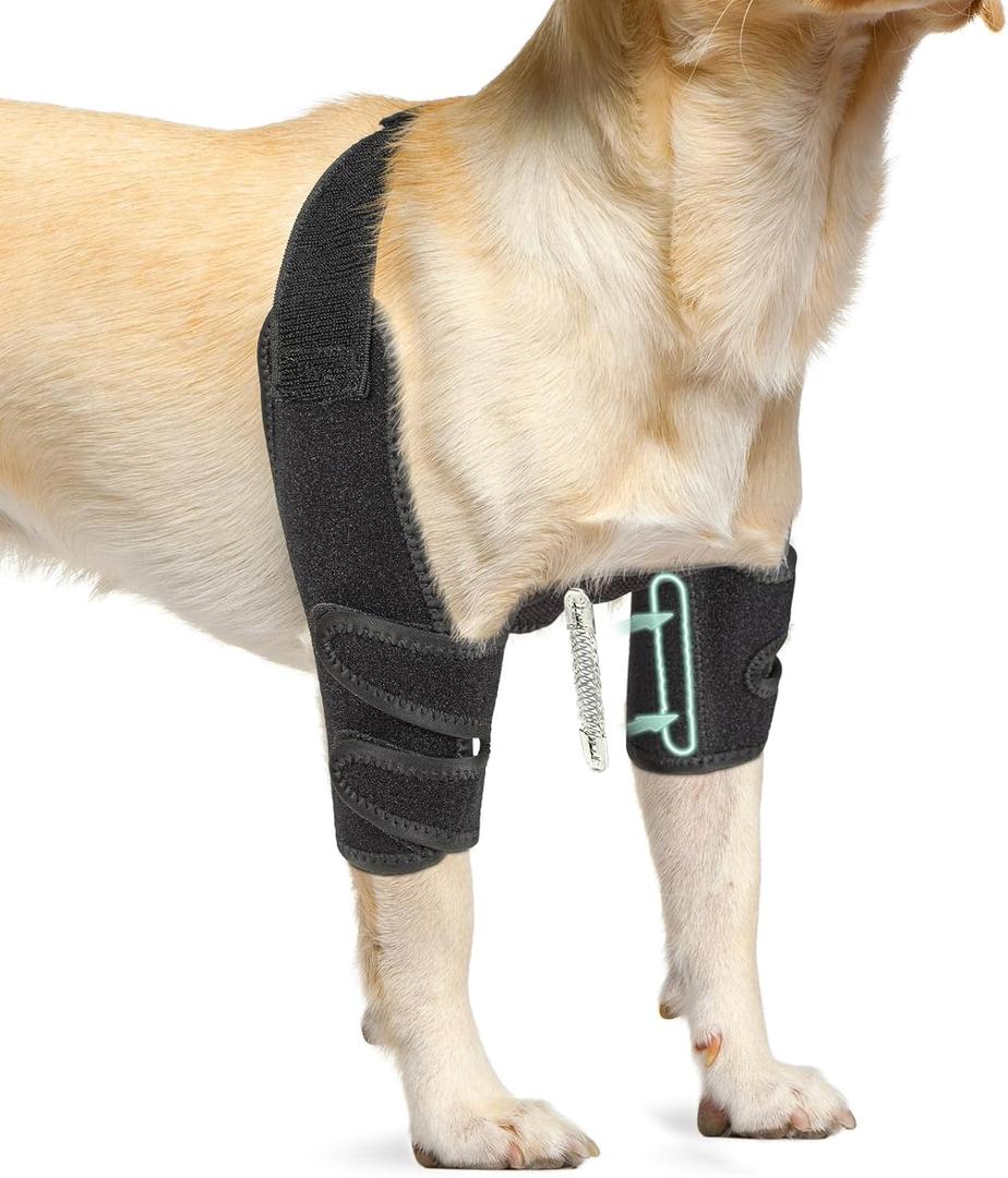 Dog Elbow Protector Brace for Canine Pads Elbow&Shoulder Support Callus, Hygroma, Dysplasia, Arthritis, Dislocation, Pressure Sores, with Metal Splints Wrap Both Left and Right Front Legs, Size: L