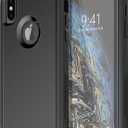 Diverbox for iPhone X Case/iPhone Xs Case [Shockproof] [Dropproof] [Tempered Glass Screen Protector ] Heavy Duty Protection Phone Case Cover for Apple iPhone X/XS (Black)