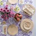 Bambu Pack of 25-9 Inch Disposable Bamboo Plates Fancy, Biodegradable Eco Friendly Products, Bamboo Disposable Plates for Party, Weddings, and Events, Great For Any Occasion, Compostable Plates