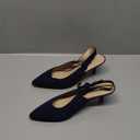 DREAM PAIRS Women's Kitten Heels Slingback Closed Toe Low Pumps Dress Bridal Elegant Wedding Casual Shoes (6, Navy)