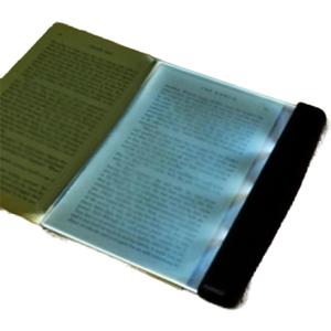 Flat Light for Reading in Bed at Night Clear LED Book Full Page Light Illuminator Panel Plate Lamp Board Wireless
