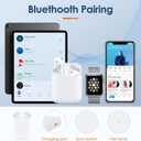 Wireless Charging Case Replacement for AirPods 1st & 2nd Gen,Compatible with AirPods 1/2, Bluetooth Pairing Sync Button, Replacement Case (No Earbuds Included)