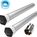 RV Water Heater Anode Rod 9.25" L x 3/4" NPT Magnesium Anode Rod for Hot Water Heater RV Anode Rod for Suburban & Mor-Flo with Hex Wrench Socket, Black Nuts, 2-Pack