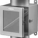 HOOMESUN Dryer Duct Lint Trap, Indoor Dryer Vent Kit with 4inch 8FT Dryer Vent Hose, 2 Clamps, 2 Stainless Steel Mesh, Secondary Lint Trap for Electric Clothes Dryers - Dryer Lint Catcher(Metal)