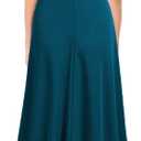 MUSHARE Women's V Neck Sleeveless Split Formal Dress Cocktail Party Prom Long Dresses (Medium, Teal Color)