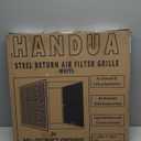 Fits 20x20 Duct Opening | Filter Included Steel Return Air Filter Grille by Handua [Removable Door] | Vent Cover Filter Grill | White | Outer Dimensions: 22 5/8"W X 22 5/8"H