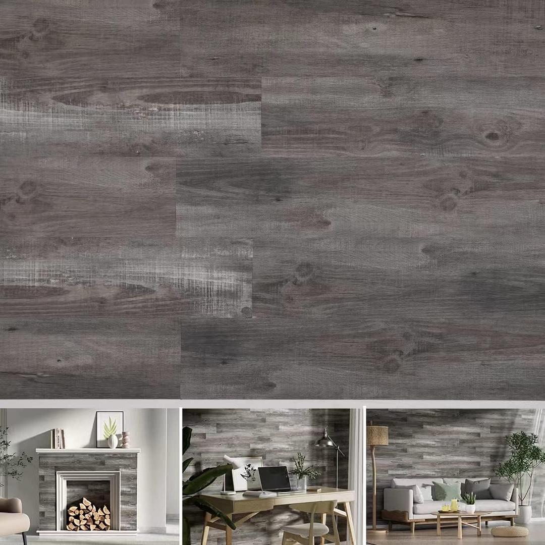 SINGULARWOOD Vinyl Wall Planks,Self-Adhesive Vinyl Panels for Walls,Peel and Stick Easy Installation (12 pcs/18 Sq Ft/Box),Cypress