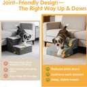 Topmart High Density Foam Pet Steps 2 Tiers,11.8" High,Non-Slip Dog Stairs,Soft Foam Dog Ramp Ladder,Best for Injured,Older Cats,Pets with Joint Pain,Suitable for Low Sofas,Stairs,Lower Place