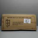 Natural Wood 5 Gallon Water Dispenser Stand - 31"H, 3-Tier Jug Holder with Top Shelf (Walnut Color)