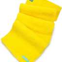 Eco Friendly Gym Towel for Working Out - Soft and Absorbent Cotton Exercise Towel - No Synthetic Microfibers or Plastics - Sweat Towel for Gym, Fitness, Sports, Yoga - Yellow - 1 Pc