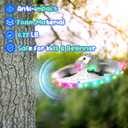Foam UFO Drone for Kids RC Plane with Colorful LED Lights, Remote Control Helicopter with Auto Hover, 2 Batteries (15 Mins Flight)