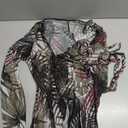 Pink Queen Women's Long Sleeve Flowy Maxi Swimsuit Tie Front Robe Cover Up Size M/L