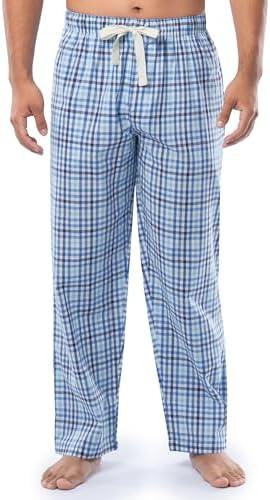 Izod Men's Relaxed Fit Cotton Printed Poplin Drawstring Sleep Pant, L