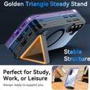 OWKEY for Samsung Galaxy A37/A36 Bark Phone Pro 5G Case with Stand, Magnetic Shockproof Case Fit for Magsafe Translucent Matte Cover for Samsung A37/A36, Clear