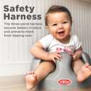 Nuby My Floor Seat - Portable Baby Chair with Soft Foam Cushion, Safety Harness, and High Back Design - 4+ Months - Gray