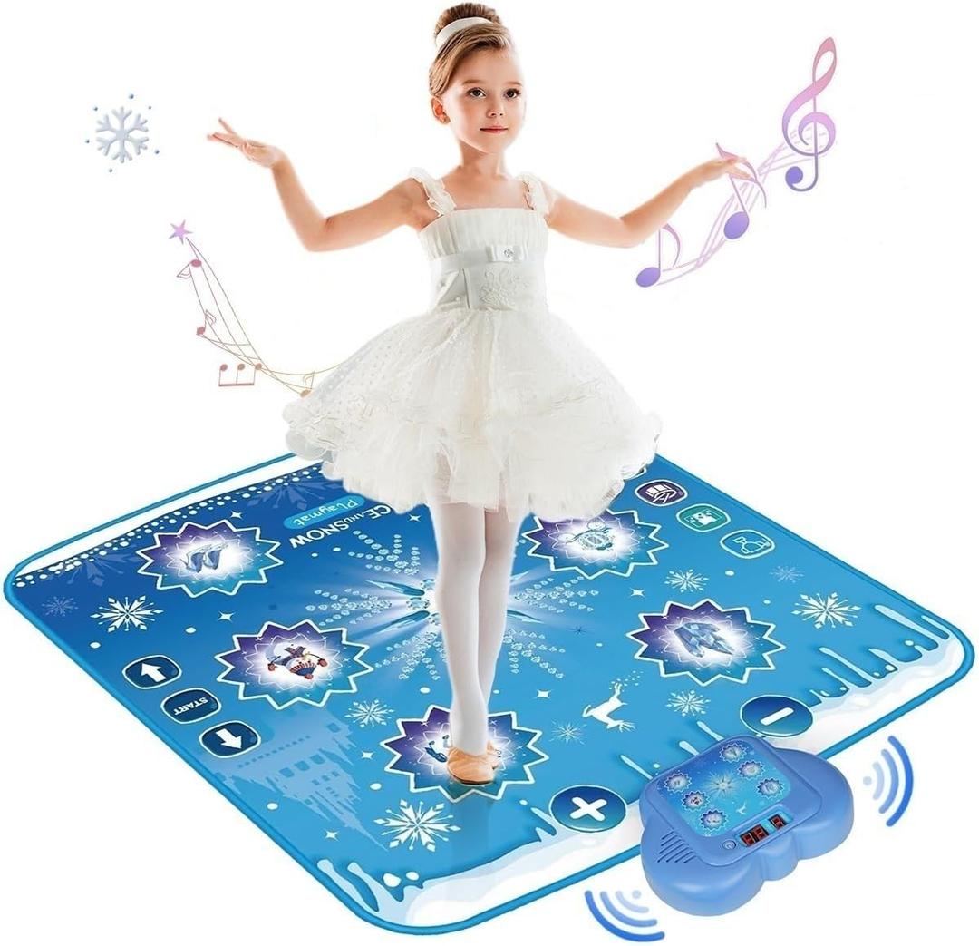 Frozen Toys Dance Mat for Girls  Bluetooth Light-Up Musical Floor Mat with 4 New Game Modes, Adjustable Volume, 2025 New Gift for Girls Ages 3-12 Birthday & Christmas