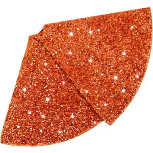 Christmas Tree Skirt Fall Orange Tree Skirt 36 Inch Sequin Xmas Tree Skirts Velvet Fabric Sparkle Round Tree Cover Base Halloween Tree Skirts Indoor Home Decor Outdoor Tree Mat for Holiday Ornaments