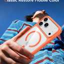 FNTCASE for iPhone 17 Pro-Max Case: Clear Magnetic Phone Cases with Screen Protector Compatible with Magsafe Slim Anti Yellowing Rugged Shockproof Protective Transparent Cell Phone Cover (B-Orange)