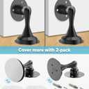Door Stoppers Magnetic Door Catch - 2 Pack Stainless Steel Heavy Duty Door Stops for Bottom of Door, Wall & Floor Mounting No-Drill Strong Adhesive & Screws, Strong Door Holder to Keep Door Open