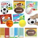 30Pcs Valentine's Day Cards With Mini Sports Stress Balls Kits for kids, Valentine's Gifts for Kid Classroom Exchange Prizes, Valentines Party Favor Supplies