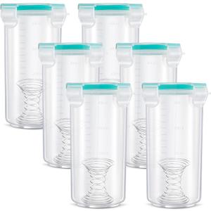 Touch up Paint Container Touch up Cups Paint Storage Cups with Lids Storage Containers Airtight Container with Stainless Steel Mixing Ball for Repainting Leftover, 13 oz (6 Pieces)