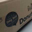 Donut Dog Bed - Premium Comfort for Anxiety Relief - Fluffy & Calming Design with Ultra-Plush Support | Cozy Round Dog Bed with Super Soft Circle Style (Size L Dark Grey)