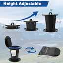 Upgraded Retractable Portable Toilet with Cushion, Adjustable Height Camping Toilets with Lid for Adults and Kids, Compact Portable Potty for Camping, Car, Travel, Boat, Tent and Emergency Use
