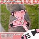 KOOLTAIL Cat Harness and Leash Set, Escape Proof for Safe Walking & Travel, Reflective Comfortable Easy Control Adjustable Kitten Harness for Boys&Girls Small Medium Large Cats Strawberry M
