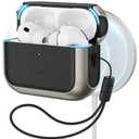 ESR for AirPods Pro 3 Case, Compatible with AirPods Pro 3rd Generation Case (2025), Compatible with MagSafe, Full Drop Protection Cover with Lanyard, Titanium