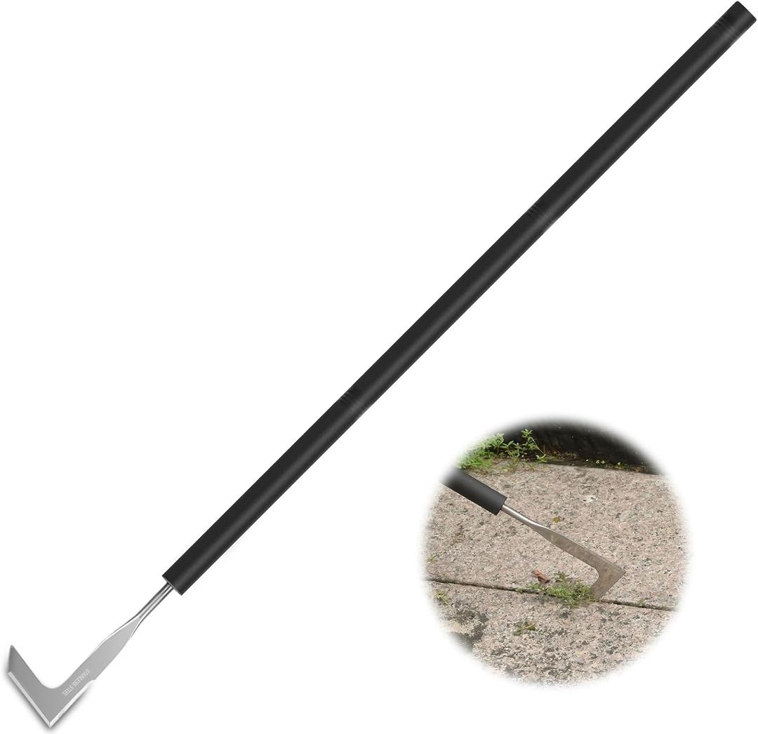 49.2 Long Handle Crack Weeder, 3 Adjustable Length Crevice Weeding Tool Manual Weeder Puller for Sidewalk, Paver, Wall Gaps, Lawn Yard Gardening Tool