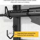 CVLIFE Gun Rack for Wall, Indoor Gun Rack Wall Mount with Shelf & Accessory Panel, Horizontal Heavy-Duty Gun Display Holder for Rifle/Shotgun, Gear Wall Mounted