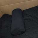 HOMBYS Sherpa Fleece Lumbar Support Pillow with Headrest for Recliner,Memory Foam Chair Cushion for Back Pain,Big High Back Support for Recliner with Chair Headrest for Elderly (Black)