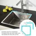 2 x Split disassembly Design, Easy to Clean Small Footprint Triangle Tri-Holder Filter with 200 pcs Sink Strainer Bag - Garbage Rack for Kitchen Food Waste Leftover Garbage (1holder+200Bags)