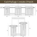 Linen Curtains Short with Rod 36 Inch Length Farmhouse Boho Small Window Curtains Semi Sheer for Bathroom Basement Burlywood Birch 2 Panels Set