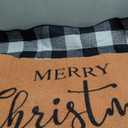 Tinideya 2 Pcs Door Mat Welcome Non Slip Coir Mats Floor Layering Doormats Seasonal for Front Porch Entryway Decor(Merry Christmas) (23.6 x 35.4 Inches, Black White)