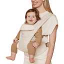 Ergobaby Omni Deluxe All Carry Positions Breathable Linen Baby Carrier with Enhanced Lumbar Support and Lightweight Comfort, Newborn to Toddler, (Holds 7-45 lbs), Natural Linen