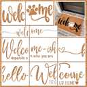 Welcome Stencils for Painting on Wood Door mats, Reusable Funny Hello Welcome Home Stencils for Doormat Crafts Furniture Sign DIY Canvas (mat10)