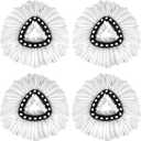 Qulable 4 Pack EasyWring Spin Mop Refill Replacement Heads - Microfiber, Compatible with Triangle Spin Mop, Multi-Surface Cleaning