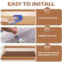 Non Slip Carpet Stair Treads for Wooden Steps - Machine Washable, Reusable Adhesive - 15 Pack 8"x30" Brown - Anti-Slip for Dogs, Kids & Elders