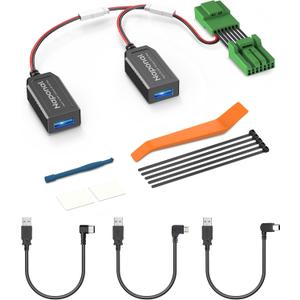 GPS DashCam Power Adapter,(7Pin Type A Connector) Mirror Camera Radar Charger Station GPS Dash Cam Charger Cable for Select Honda CRV, Civic, Acura MDX and More,Connects to Rearview Mirror