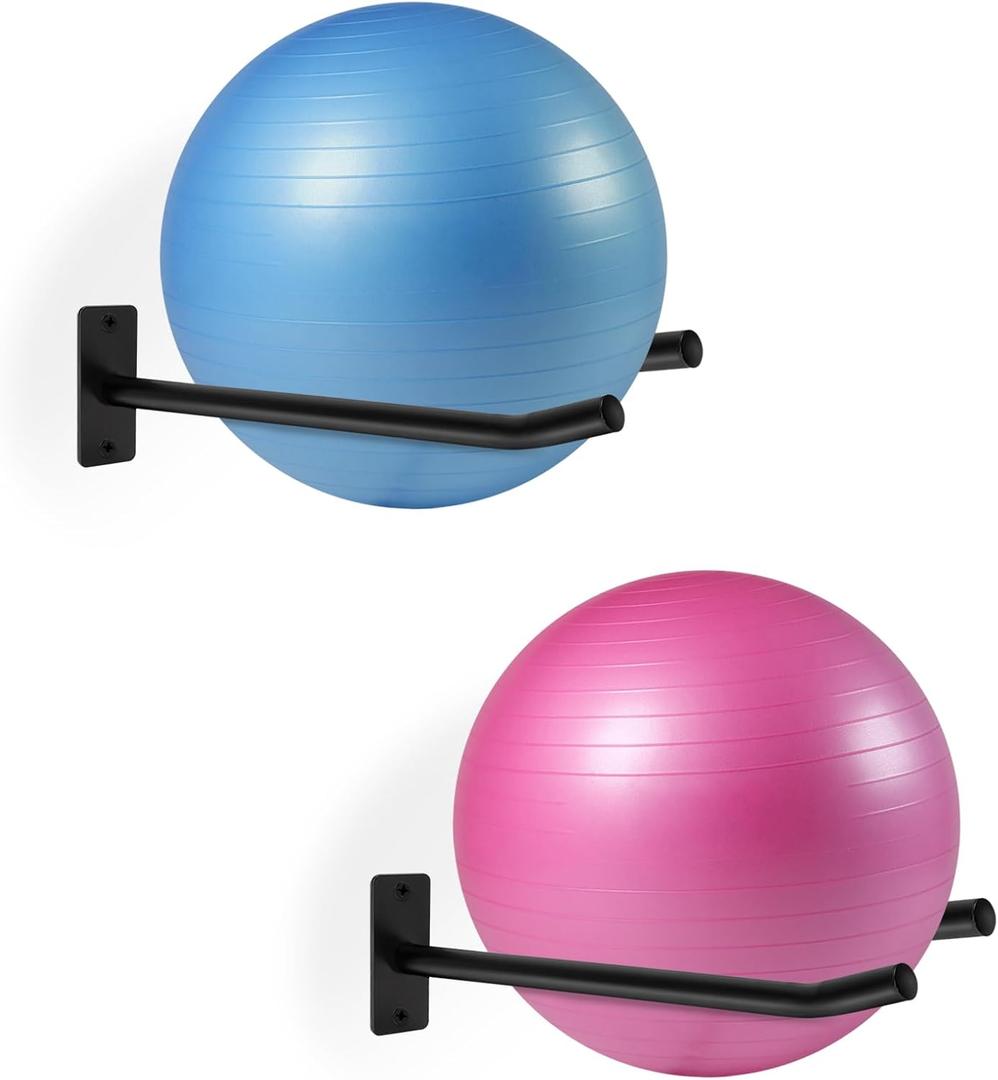 Medicine Ball Rack,Exercise Ball Holder,Wall Rack for Gym Garage Storage Yoga Ball,Suitable for Yoga Ball/Stability Ball/Barre Ball/Yoga Block/Volleyball/Basketball (2 Black) Medicine Ball Rack,Exercise Ball Holder,Wall Rack for Gym Garage Storage Yoga Ball,Suitable for Yoga Ball/Stability Ball/Barre Ball/Yoga Block/Volleyball/Basketball (2 Black)