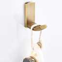 WINCASE Brass Bathroom Accessories, Bath Towel Holder Antique, Towel Bar Set Toilet Paper Holder Robe Hook Brushed Brass Wall Mounted