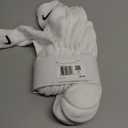 Nike Unisex Adult Everyday Cushioned Training Ankle Socks (6-Pack) | Mens and Womens (Medium, White/Black)