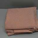 maxmill Checkered Tablecloth Stain Resistant Waterproof, Wrinkle Resistant Washable Heavy Weight Kitchen Table Cloth Gingham for Dining Room and Outdoor Use, Rectangle 60 x 120 Inch Rust White