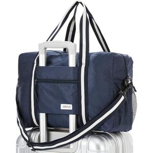 Travel Lightweight Waterproof Foldable Storage Carry Luggage Duffle Tote Bag ( Navy Blue )
