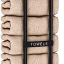 STWWO Bathroom Towel Storage Rack, Towel Racks for Bathroom Wall Mounted 30 inch with Shelf Can Holds 6 Large Towels, Wall Towel Rack for Rolled Towels, Black